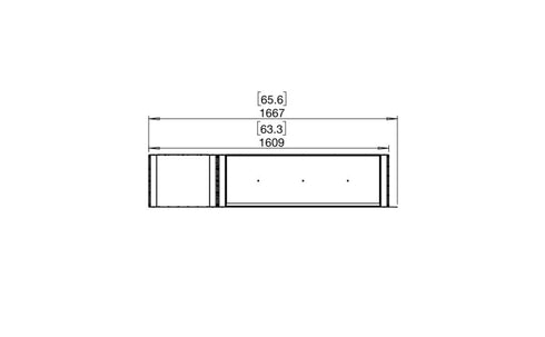Ecosmart Fire Flex 60PN.BXL Peninsula Fireplace Insert - Black Finish / Black Burner - ESF.FX.60PN.BXL.B